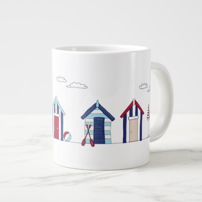 Taza De Café Grande Gran Mug - Casas de playa (Derecha)