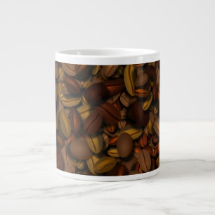 Taza De Café Grande Granos de café en granos de café