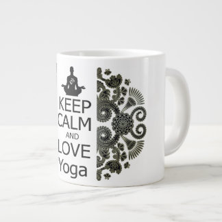 Taza De Café Grande GUARDE la CALMA Y AME la yoga