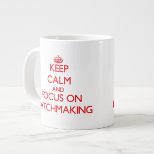 Taza De Café Grande Guarde la calma y el foco en correspondencia