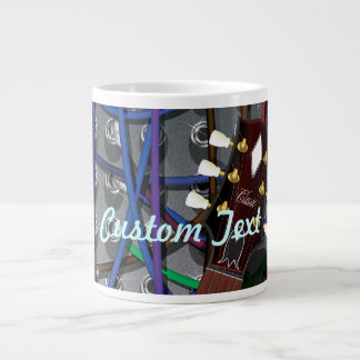 Taza De Café Grande Guitarra electrónica y música