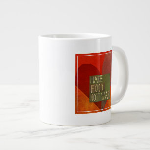 Taza De Café Grande Haga la guerra de la comida no