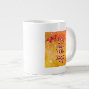 Taza De Café Grande Haga qué le hace feliz