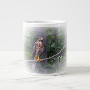 Taza De Café Grande Halcón rojo con hombro