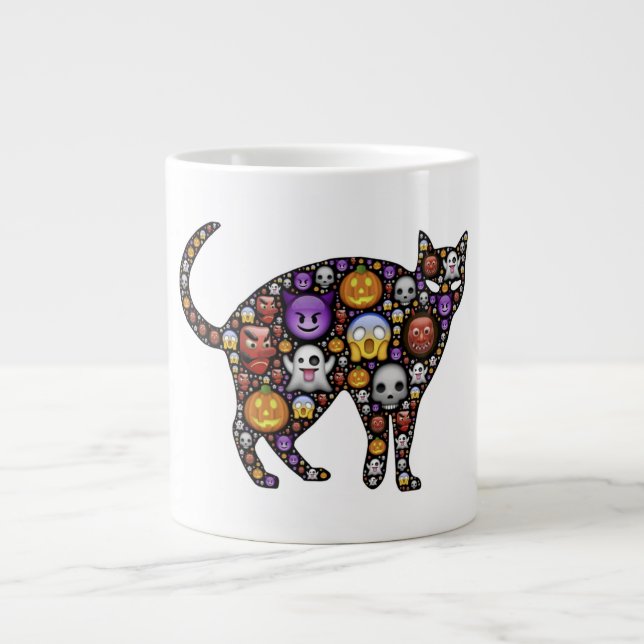 TAZA DE CAFÉ GRANDE HALLOWEEN CAT (Frente)