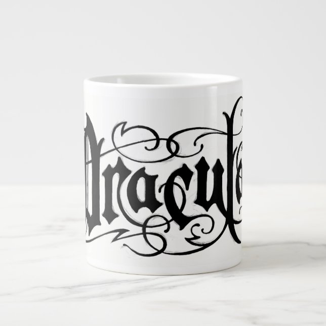 Taza De Café Grande Halloween Jumbo Mug-Dracula (Frente)