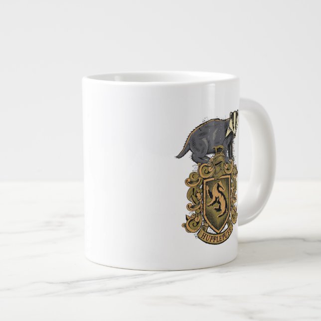 Taza De Café Grande Harry Potter| Escudo Hufflepuff con Badger (Derecha)