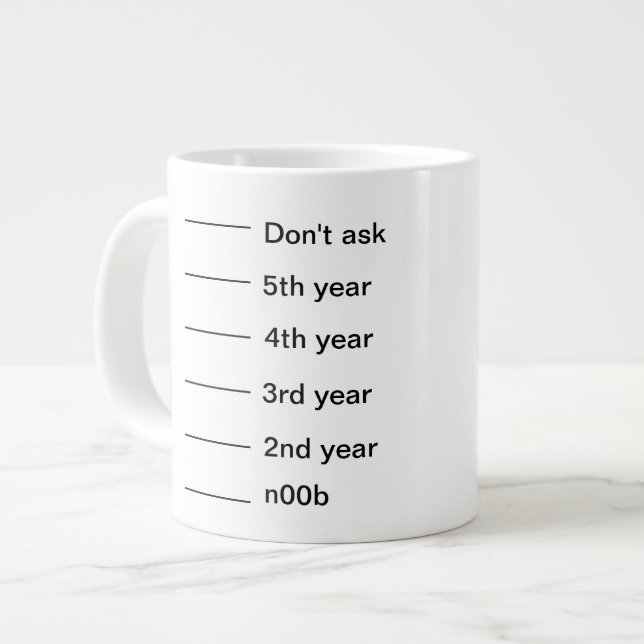 Taza De Café Grande He estado aquí durante algún tiempo TAMAÑO ENORME (Izquierda)