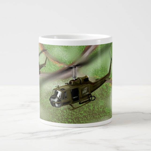 Taza De Café Grande Helicóptero Huey (Frente)