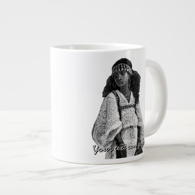 Taza De Café Grande Hermosa mujer africana Mug (Derecha)