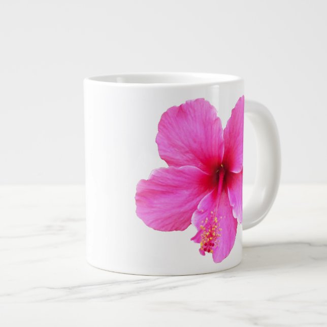 Taza De Café Grande Hibisco rosado (Derecha)