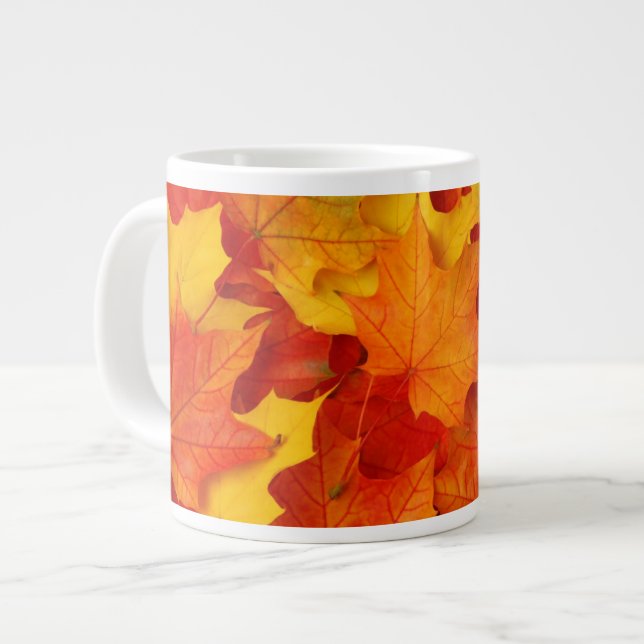 Taza De Café Grande Hojas de otoño (Izquierda)