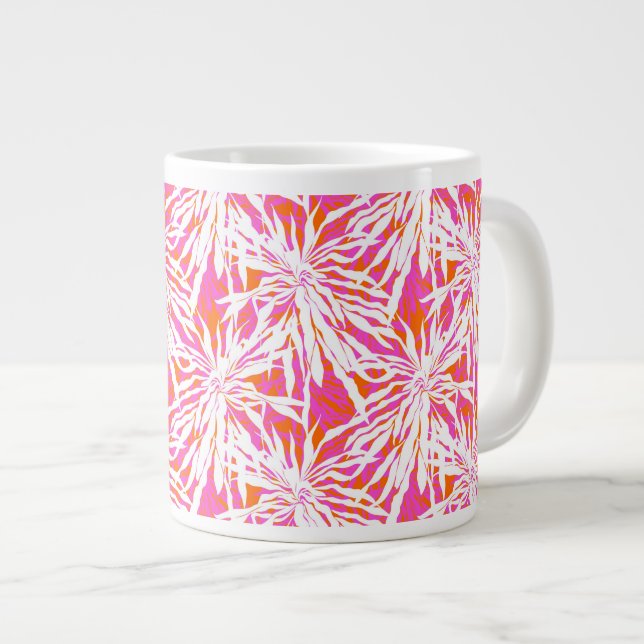 Taza De Café Grande Hojas de palma tropicales (Derecha)