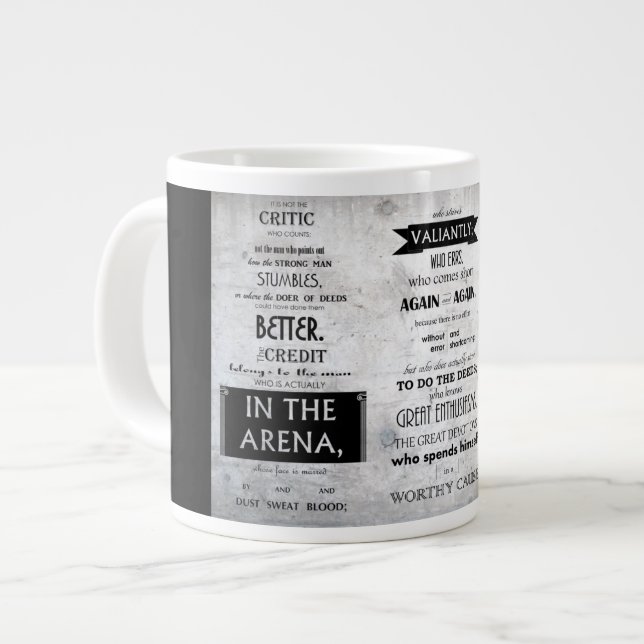Taza De Café Grande Hombre En La Mug De Arena (Izquierda)