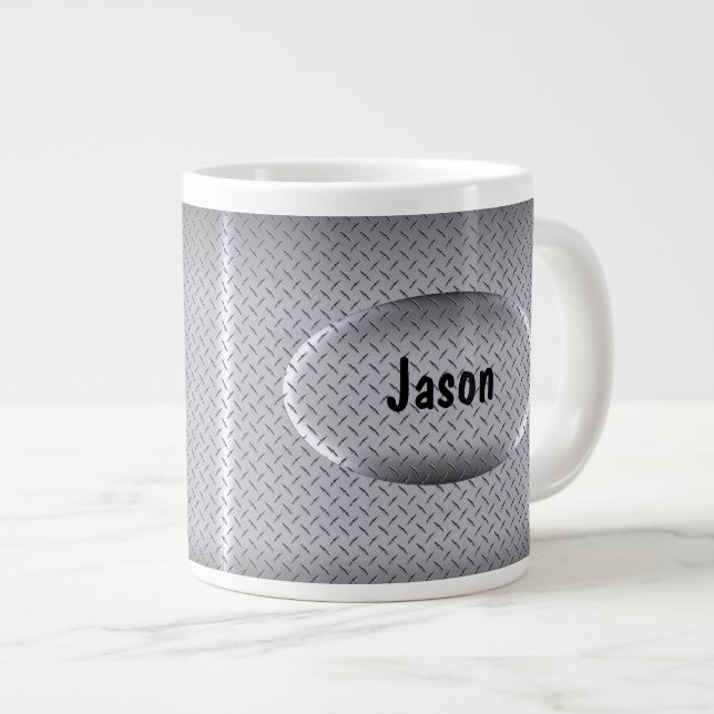 Taza De Café Grande Hombres gigantes Monograma Café Mugs (Derecha)