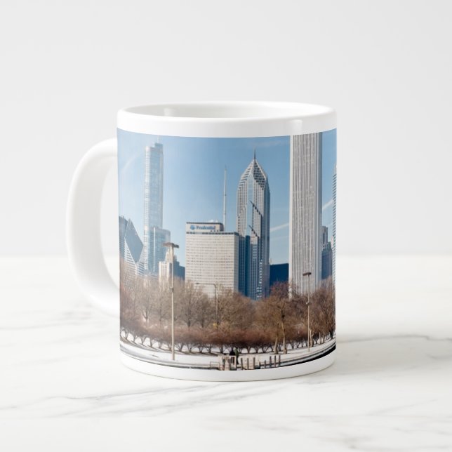 Taza De Café Grande Horizonte de Chicago a través del lago Michigan (Izquierda)