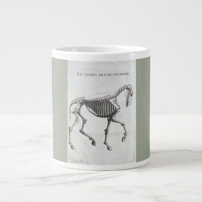 Taza De Café Grande Huesos de un caballo (Frente)