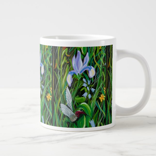Taza De Café Grande Hummingbird y la Copa del Café Iris (Derecha)