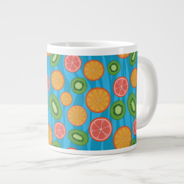 Taza De Café Grande Humor de la fruta (Derecha)