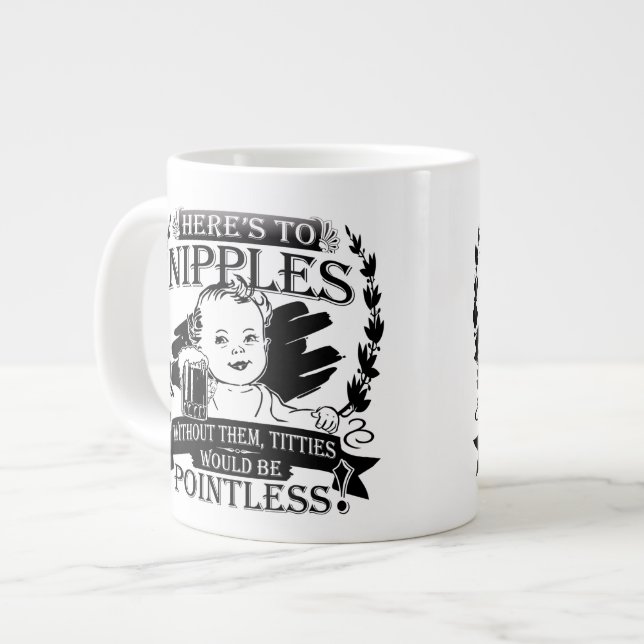 Taza De Café Grande humor de Pecho-alimentación (Izquierda)