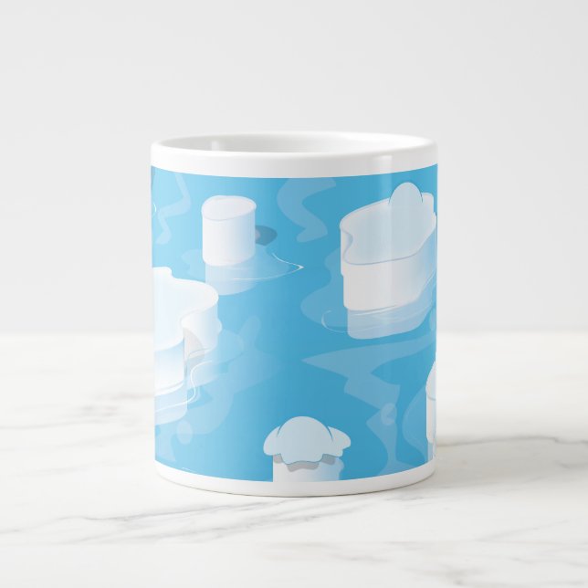 Taza De Café Grande Icebergs (Frente)