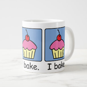 Taza De Café Grande Ilustración de dibujos animados Cupcake Postre Gla