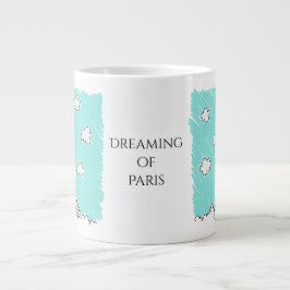 Taza De Café Grande Ilustracion de la Torre Eiffel personalizado de te