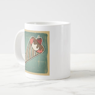 Taza De Café Grande Ilustracion retro del helado