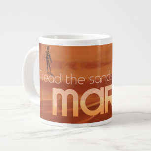 Taza De Café Grande Ilustración Vintage de Vacaciones en Marte de Cien