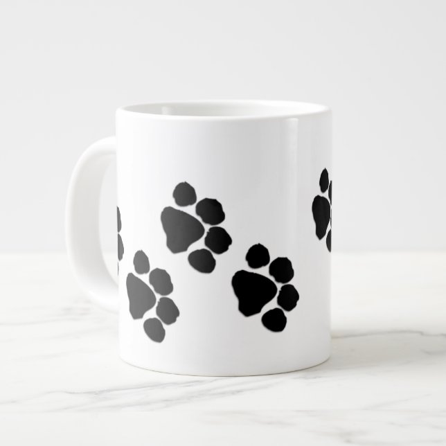 Taza De Café Grande Impresiones animales de la pata (Izquierda)