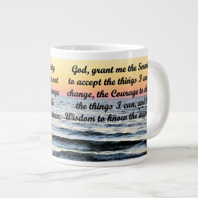 TAZA DE CAFÉ GRANDE INSPIRACIÓN DE SERENITY PRAYER MUG (Derecha)