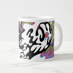 Taza De Café Grande "Invasión" Resumen de arte