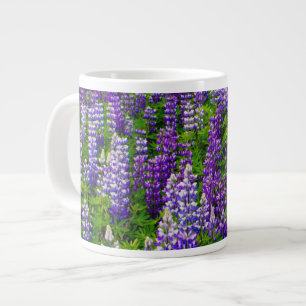 Taza De Café Grande Islandia. Vik i Myrdal. Campo de Lupinos