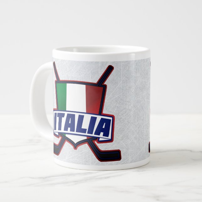 Taza De Café Grande Italia Hockey Ghiaccio Mug (Izquierda)