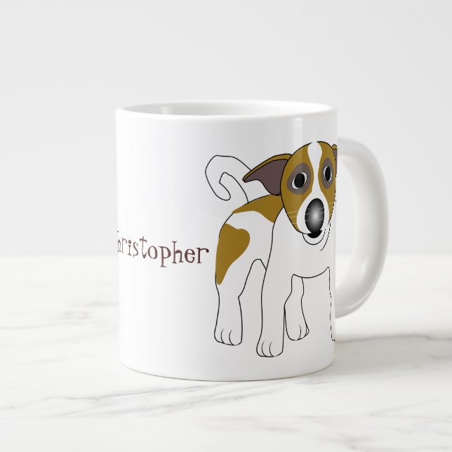 Taza De Café Grande Jack Russell Terrier (Derecha)