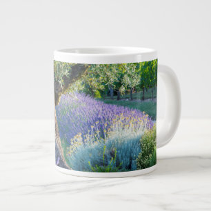 Taza De Café Grande Jardín escénico con flores, Francia