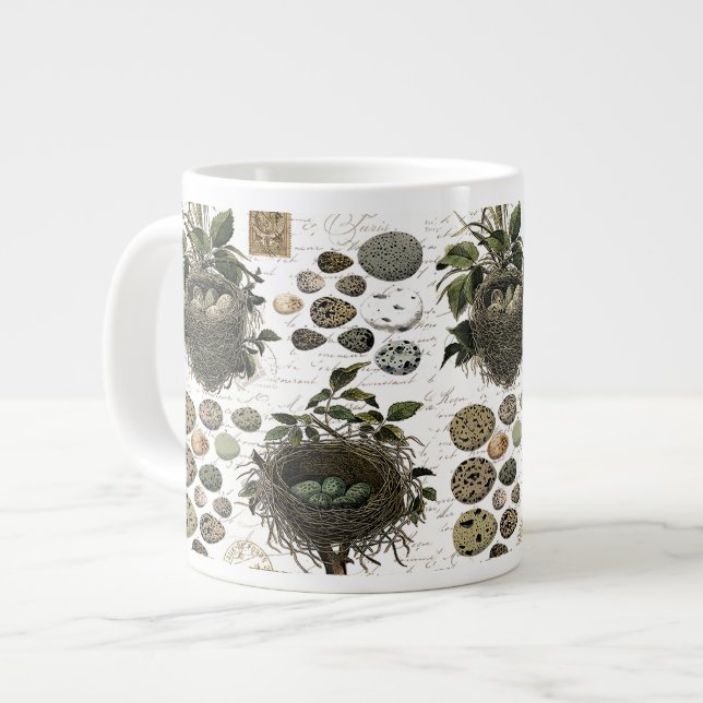 Taza De Café Grande Jerarquías y huevos franceses del pájaro del (Izquierda)