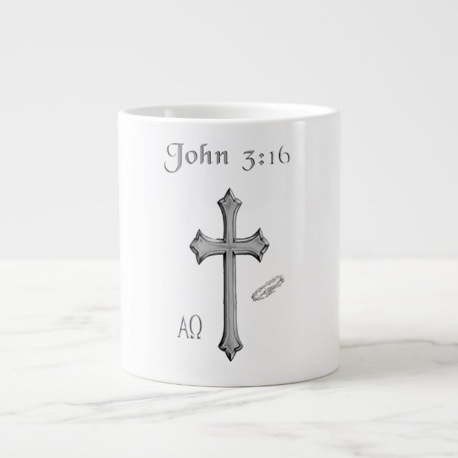 Taza De Café Grande Juan 3:16 (Frente)