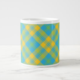 Taza De Café Grande Jumbo Coffee Mug: azul, amarillo, verde