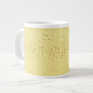 Taza De Café Grande Jumbo Mug-Petite Golden Stars-Yellow