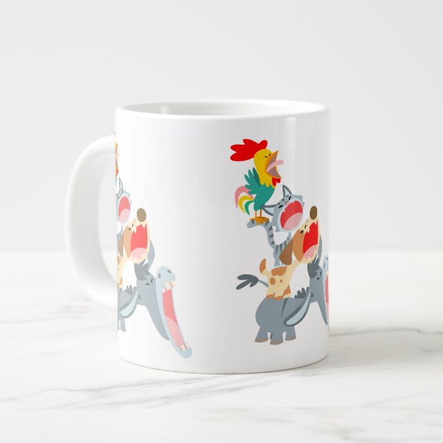 Taza De Café Grande Jumbo Mug, un músico de Bremen Personalizado (Izquierda)