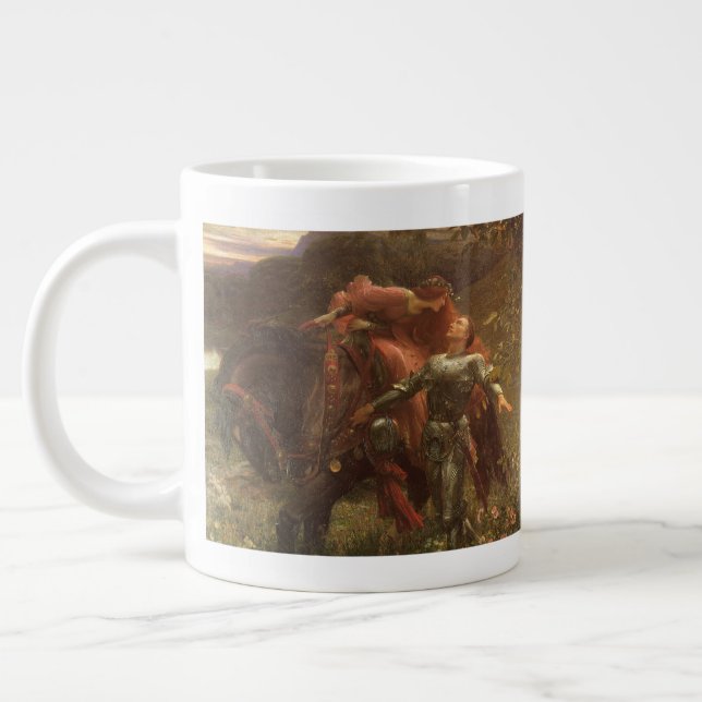 Taza De Café Grande La Belle Dame sans Merci de Sir Frank Dicksee (Izquierda)
