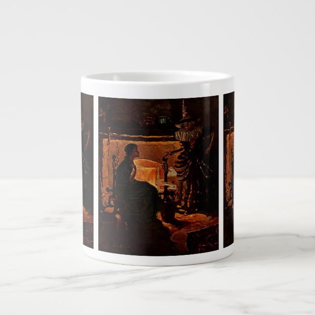 Taza De Café Grande La belleza y la bruja - (Frente)