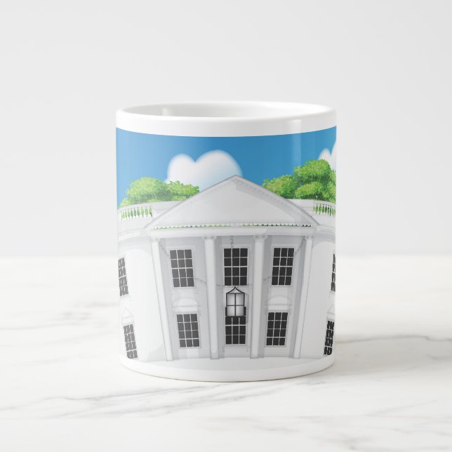 Taza De Café Grande La Casa Blanca (Frente)