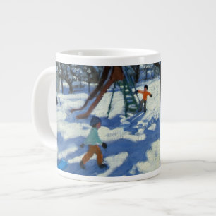 Taza De Café Grande La diapositiva en el invierno Bourg St Moritz