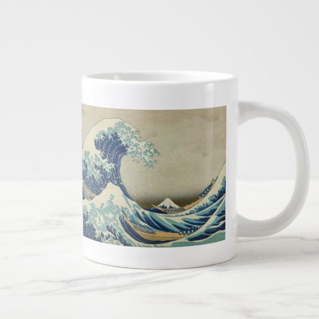 Taza De Café Grande La gran ola de Kanagawa (Derecha)