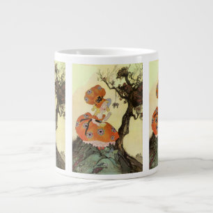 Taza De Café Grande La pequeña Miss Muffet y la araña, Madre Gansa vin