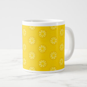 Taza De Café Grande La piña amarilla corta el modelo