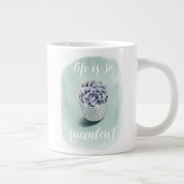 Taza De Café Grande La vida es exitosa (Derecha)