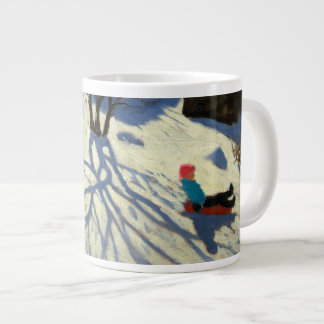 Taza De Café Grande Ladera Morzine Francia del invierno
